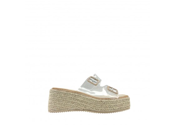 Sandalia Alpargata Plataforma Vinilo